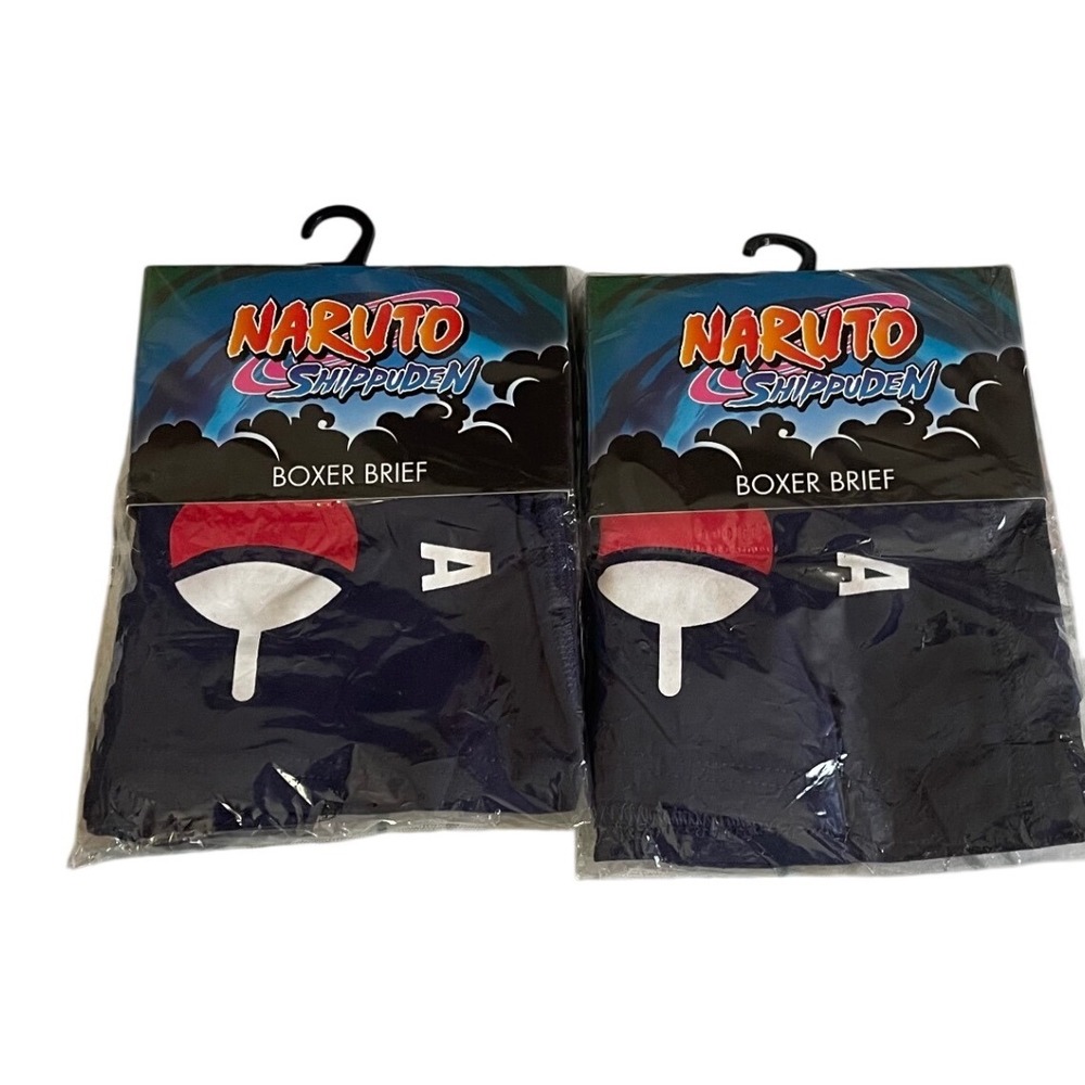 Naruto Boxer Briefs battle bundle of 2 Navy Blue Medium Ripple Junction NWT